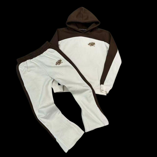 CONJUNTO SYNA WORLD "WHITE AND BROWN"